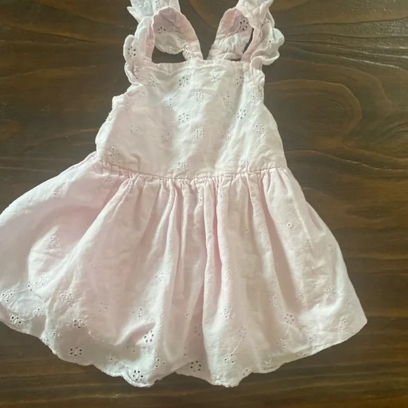 18m bundle pink heart overall, striped romper and delicate dress - Picture 2 of 10